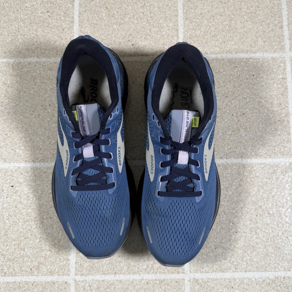 Brooks Adrenaline GTS 22 Running Shoes #1203531B467 Blue/Gray/Black Women Sz 9 - Picture 3 of 8
